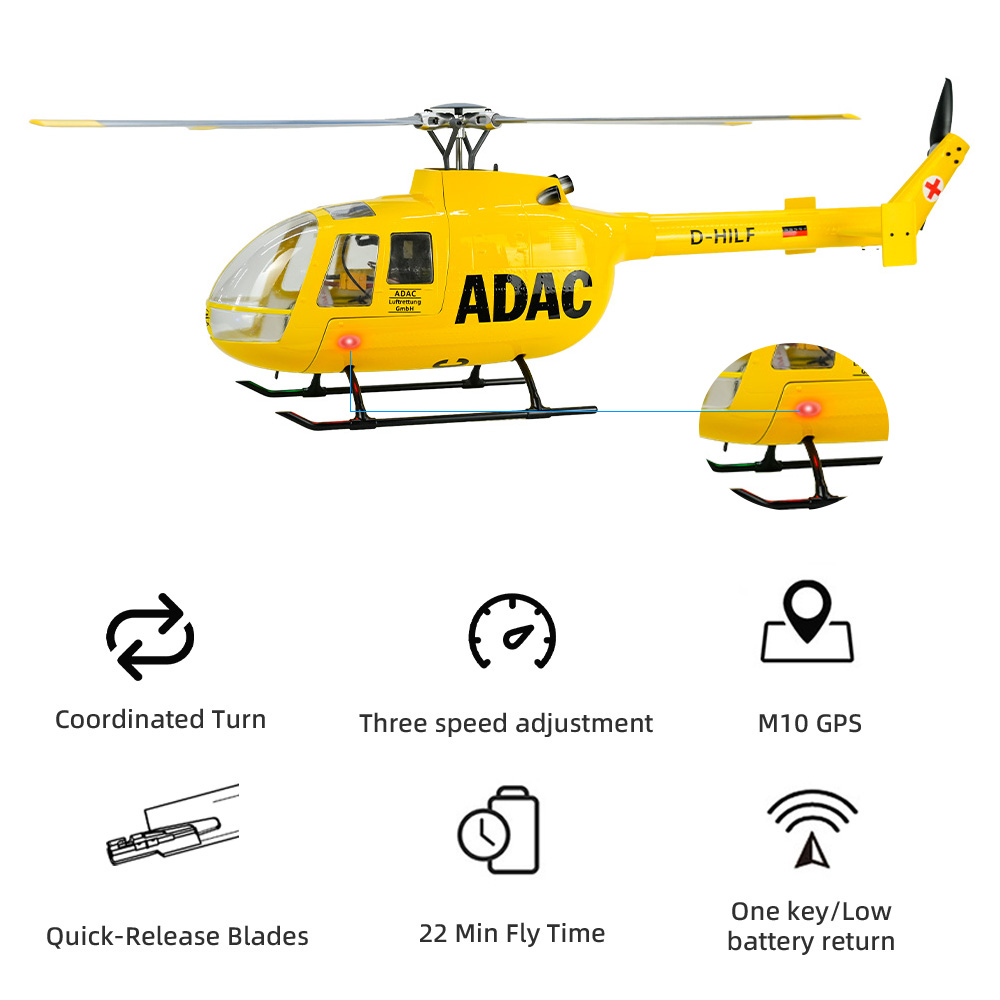 Outdoor Lighting Uk - FLY WING BO105 Scale Helicopter with