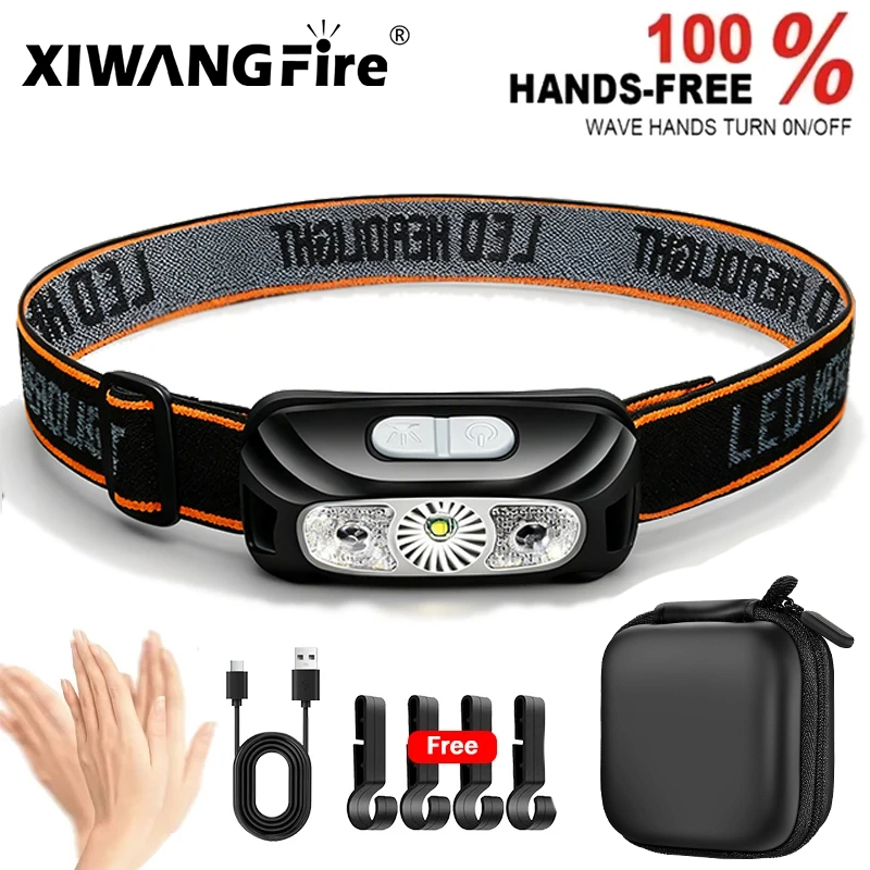 Outdoor Lighting Sensor - Strong Light Headlamp Portable LED Sensor