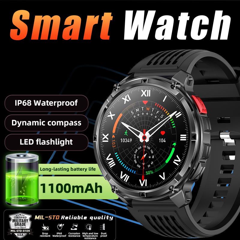 Outdoor Lighting Ip Rating - 1100mAh Battery Smart Watch Compass IP68