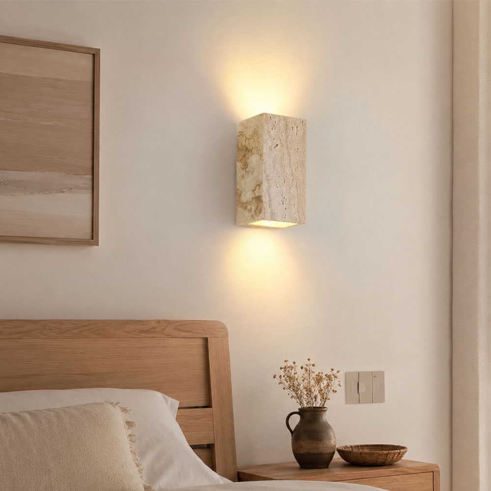 Xl Outdoor Lighting - Natural Stone Wall Lamp IP65 Outdoor