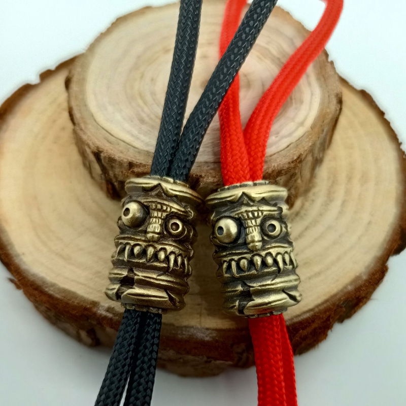 Outdoor Lighting Brass - Grin lantern Face Brass Knife Beads