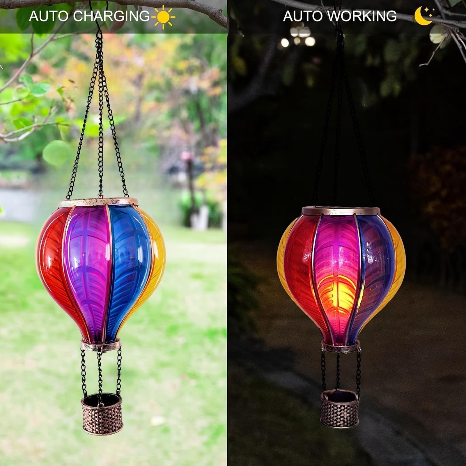 Halo Outdoor Lighting - Hot Air Balloon Lanterns Solar Lantern