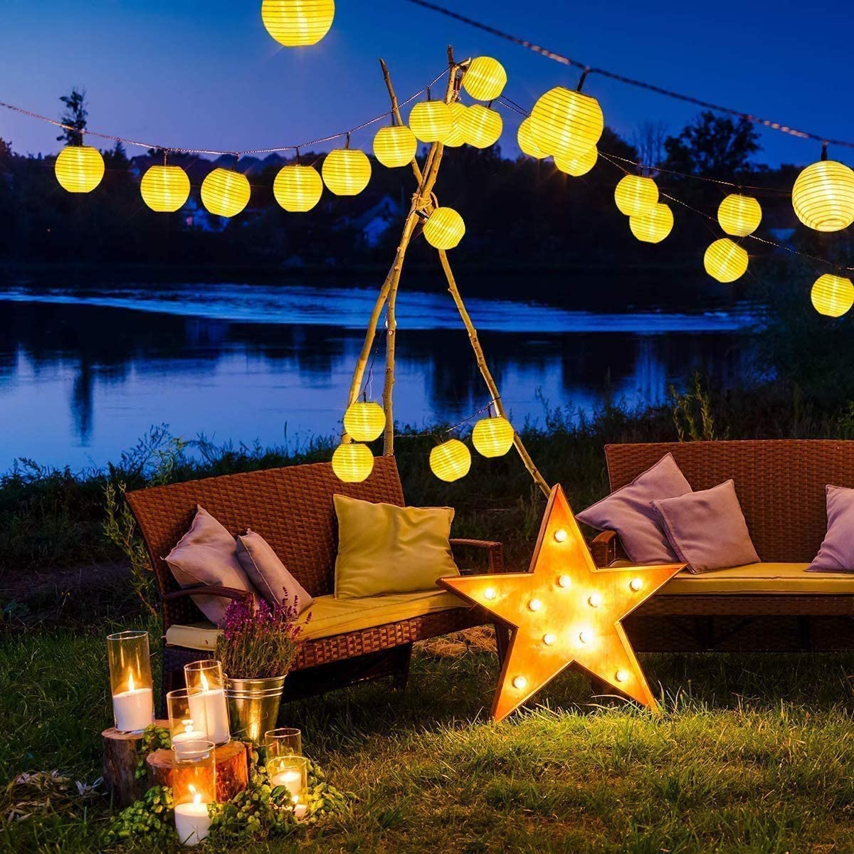 Waterproof Lantern Solar Strin - огляд і ціна Halo Outdoor Lighting