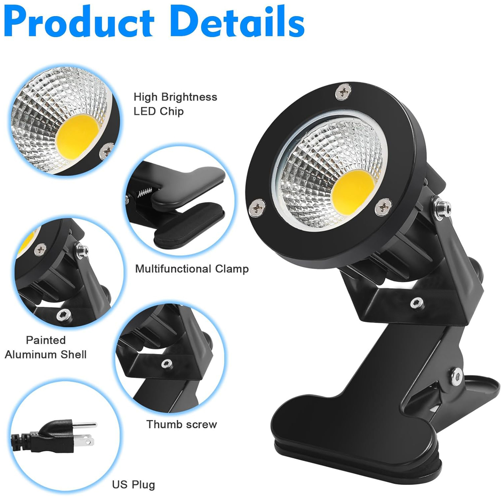 Clip On Spot Light Plug in Wat - огляд і ціна Outdoor Lighting Uk