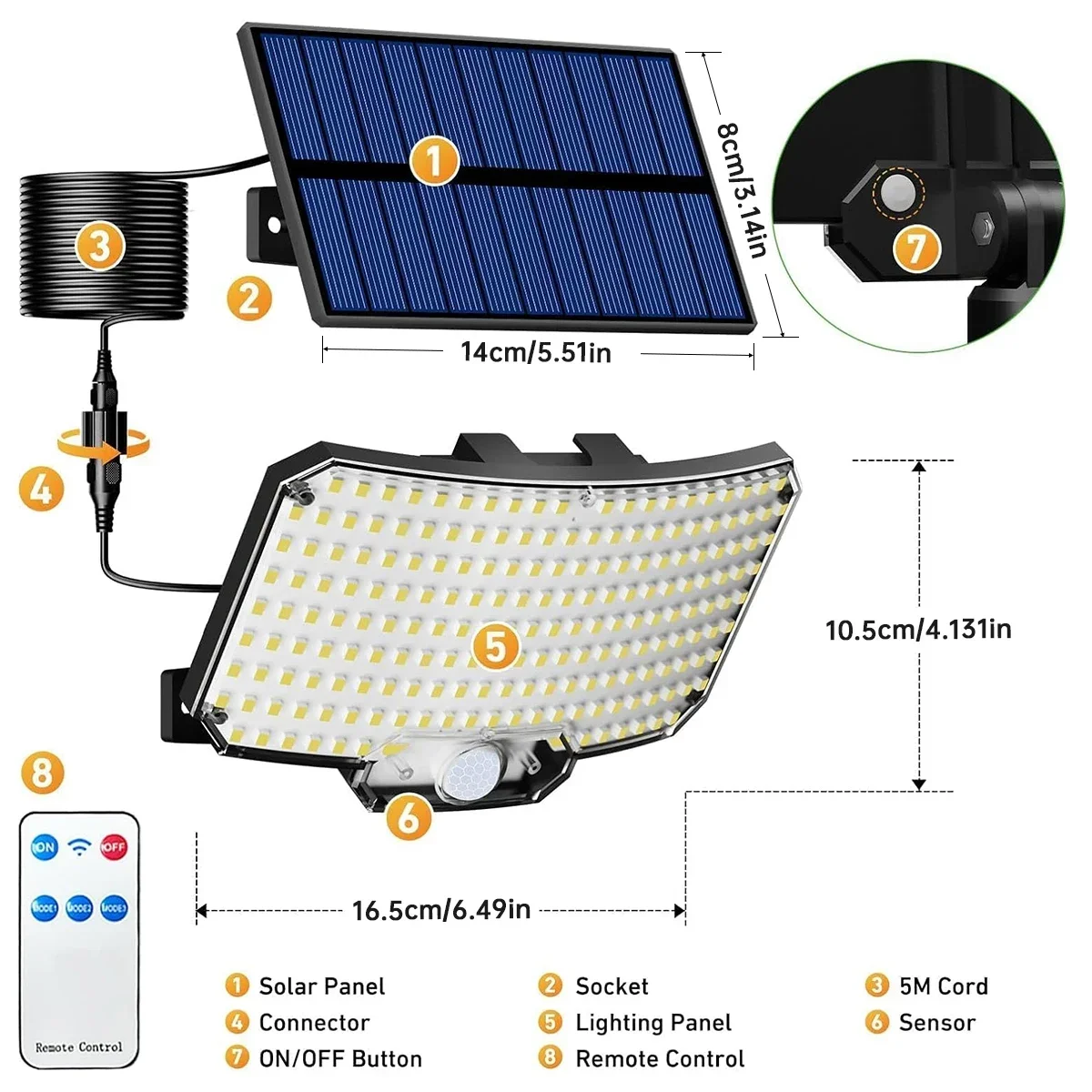 234LED Solar Outdoor Lights Mo - огляд і ціна Outdoor Lighting Garage