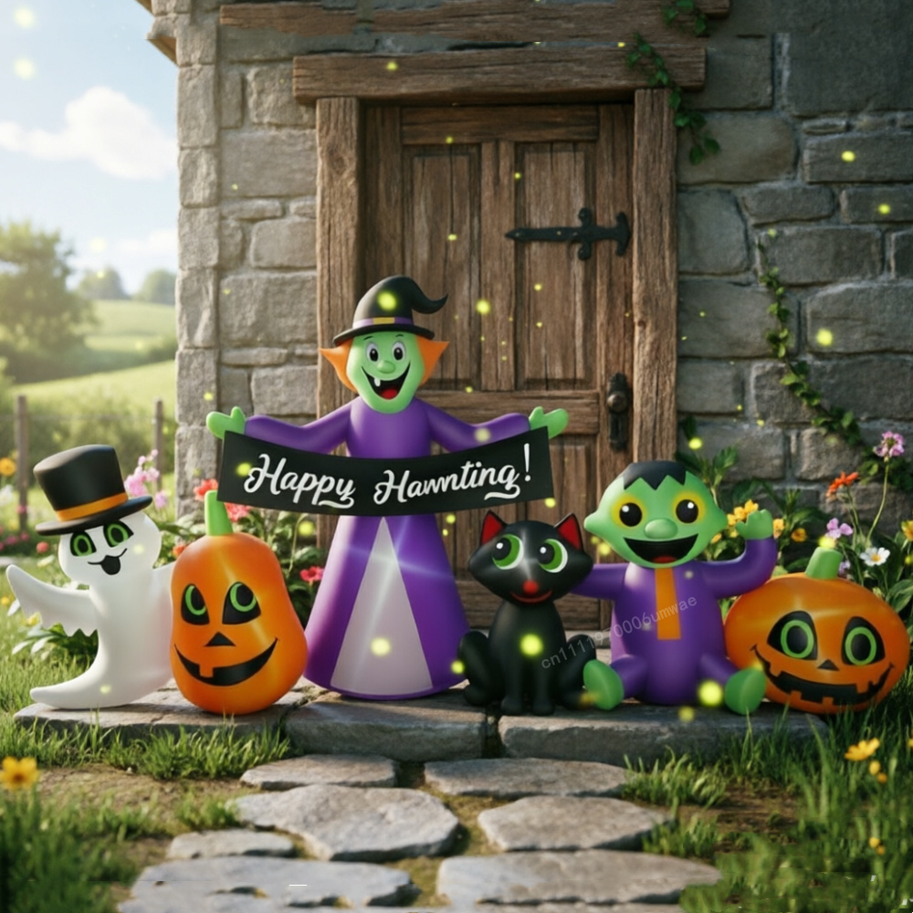 2.4M Halloween Inflatable Witc - огляд і ціна Outdoor Lighting For Front Of House