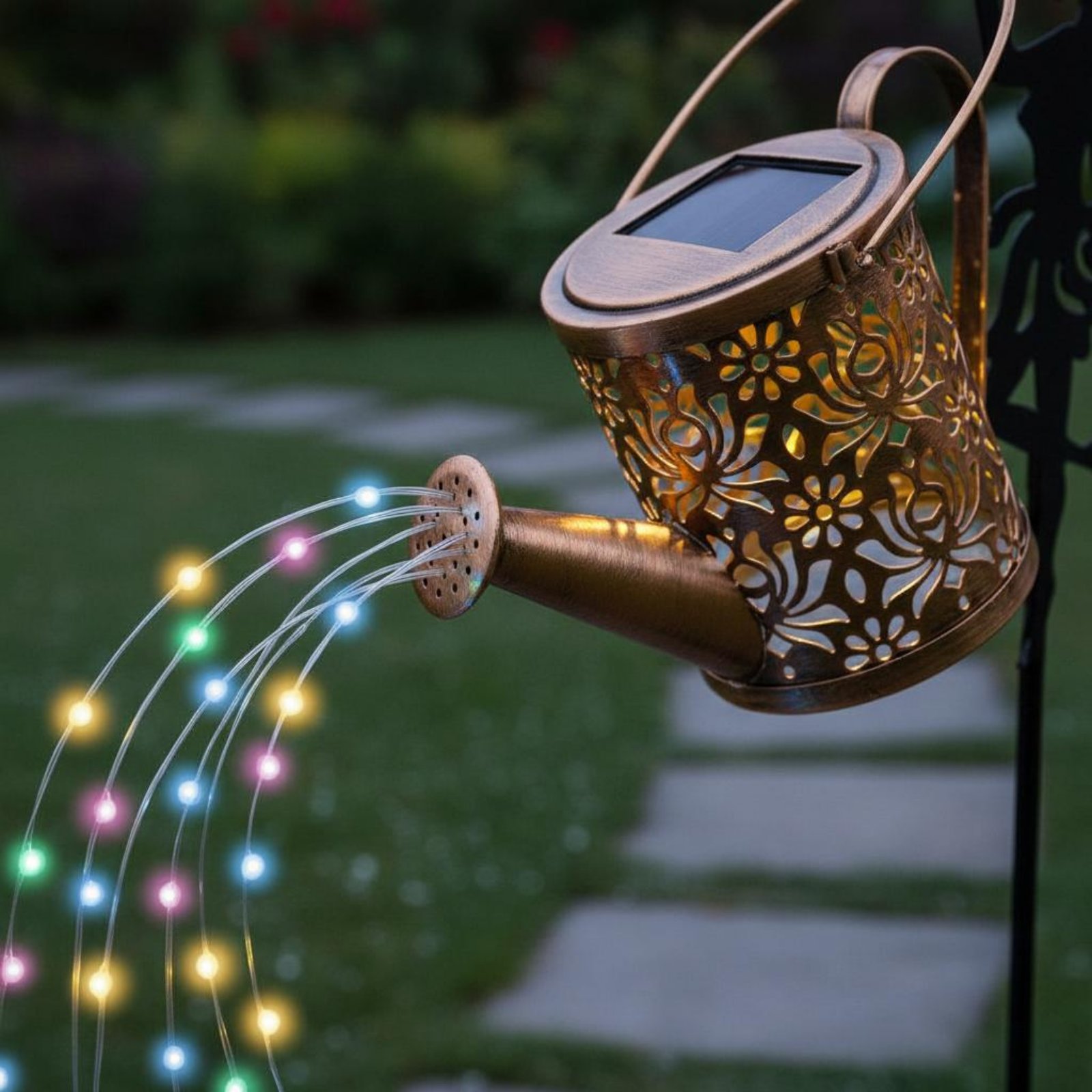 Solar Fairy Watering Can Light - огляд і ціна Outdoor Lighting Yard Decoration