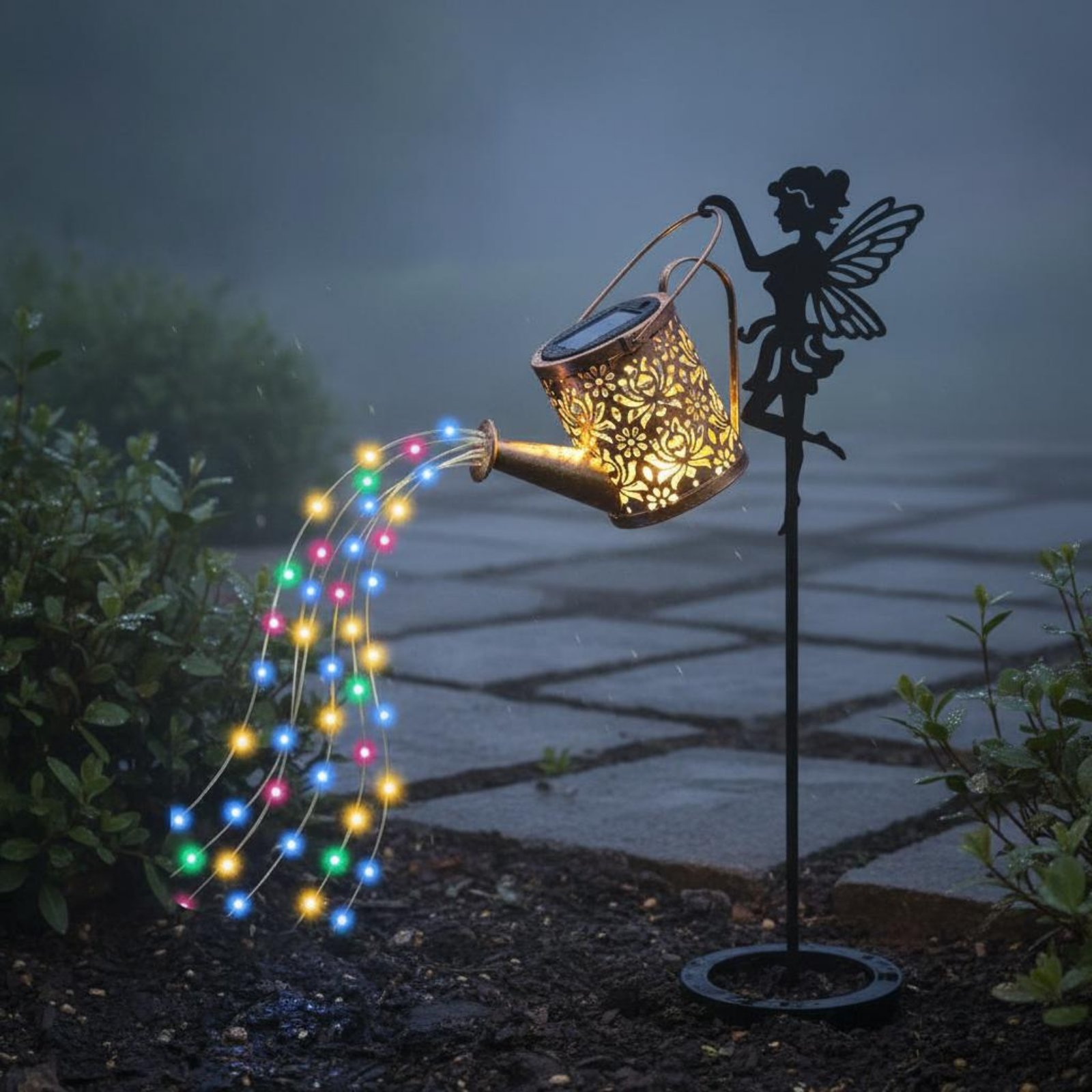 Solar Fairy Watering Can Light - огляд і ціна Outdoor Lighting Yard Decoration