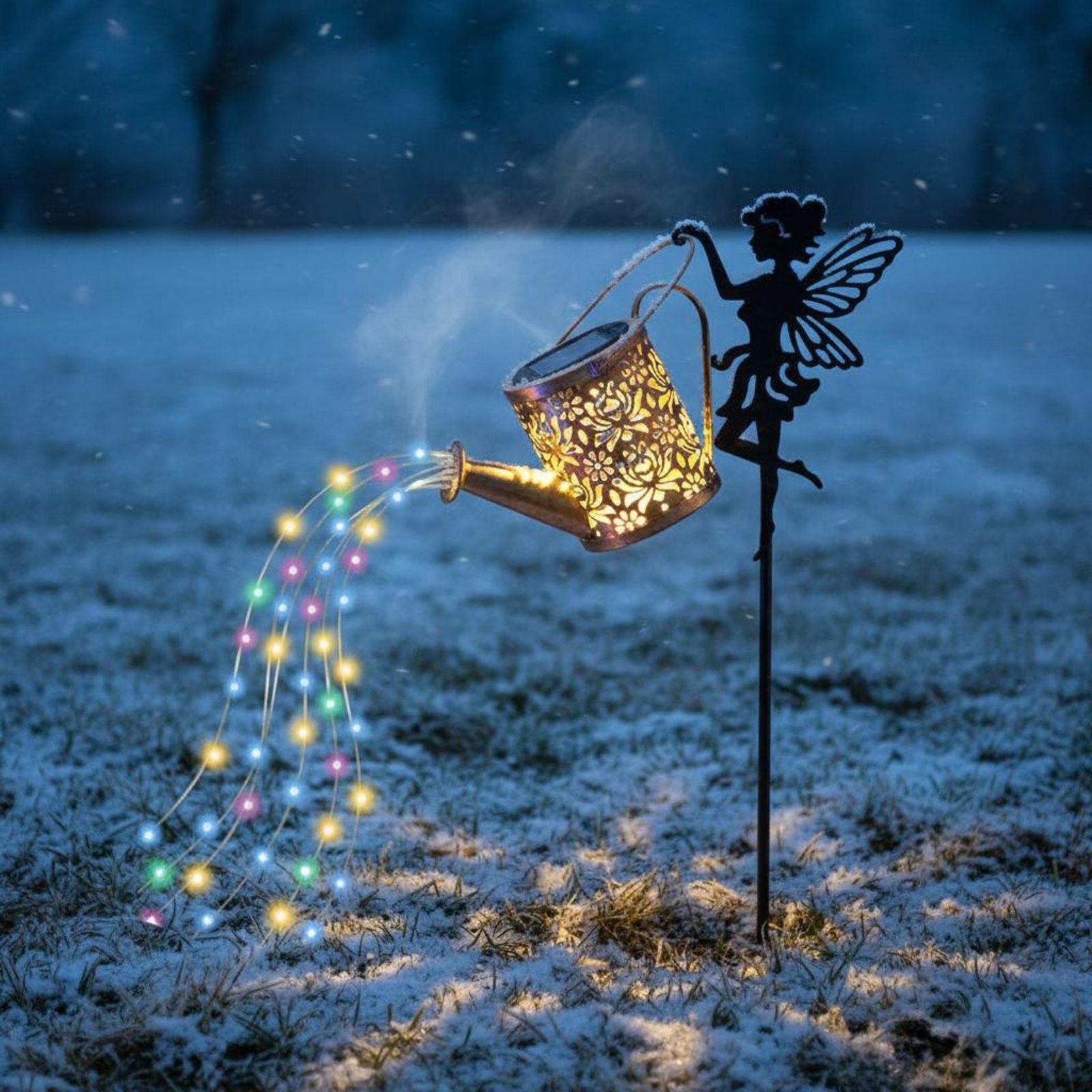 Solar Fairy Watering Can Light - огляд і ціна Outdoor Lighting Yard Decoration
