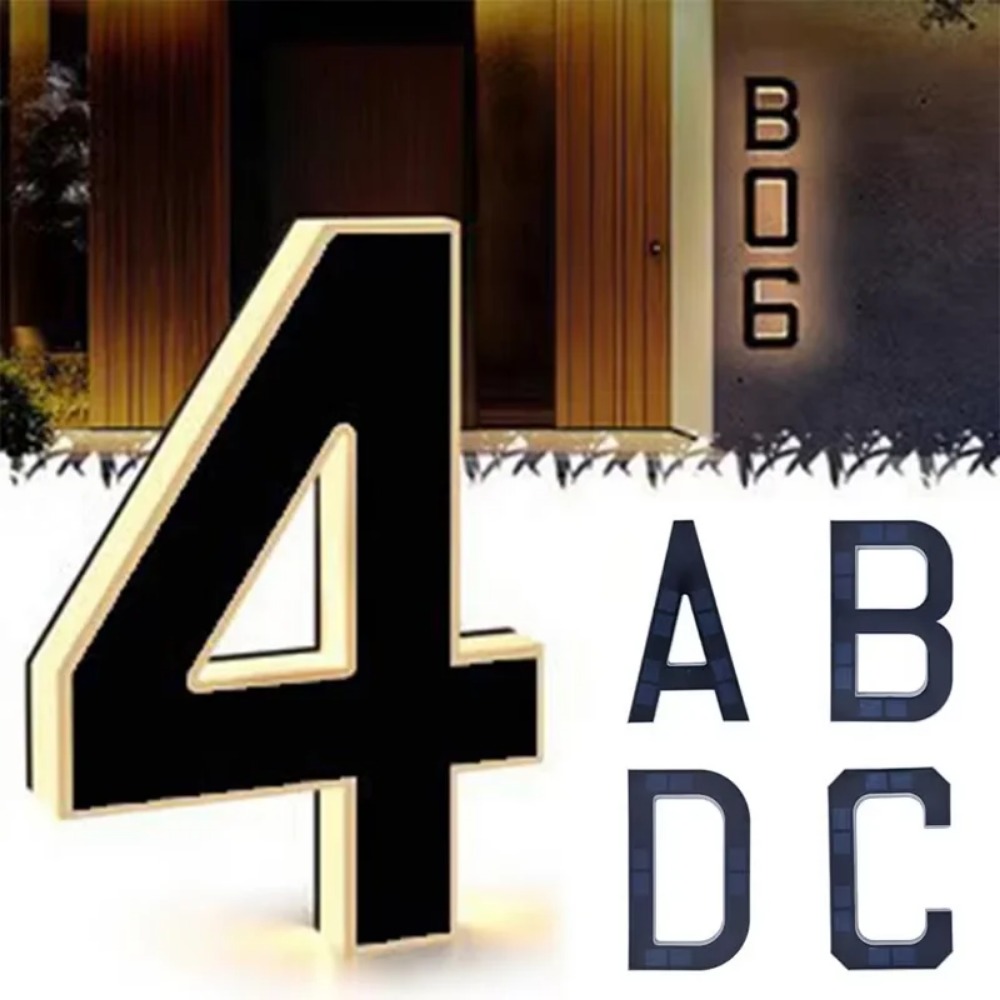 New Solar Address Sign LED Hou - огляд і ціна Outdoor Lighting For Front Of House