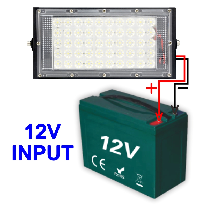 DC 12V-85V 50W Led Flood Light - огляд і ціна Outdoor Lighting Volt