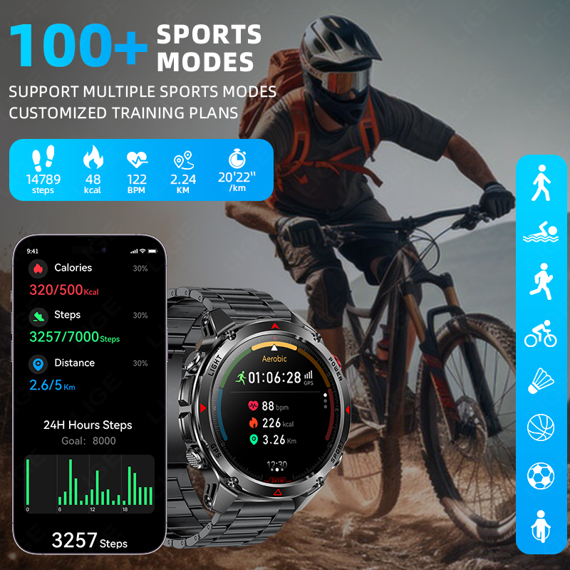 LIGE New Professional GPS Spor - огляд і ціна Outdoor Lighting Ip Rating