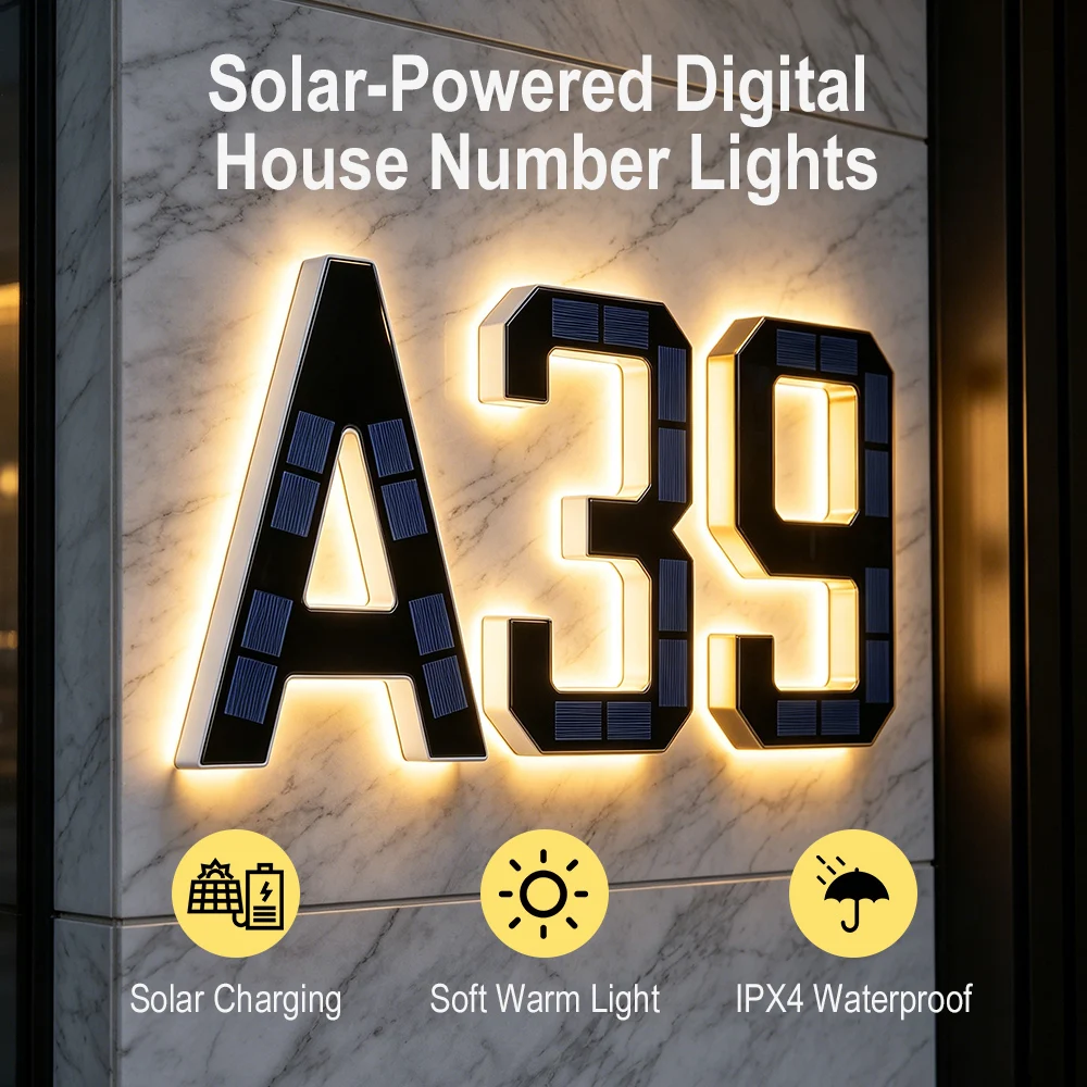 12CM Solar House Number Lights - огляд і ціна Outdoor Lighting For Front Of House