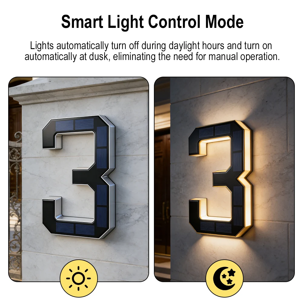 12CM Solar House Number Lights - огляд і ціна Outdoor Lighting For Front Of House