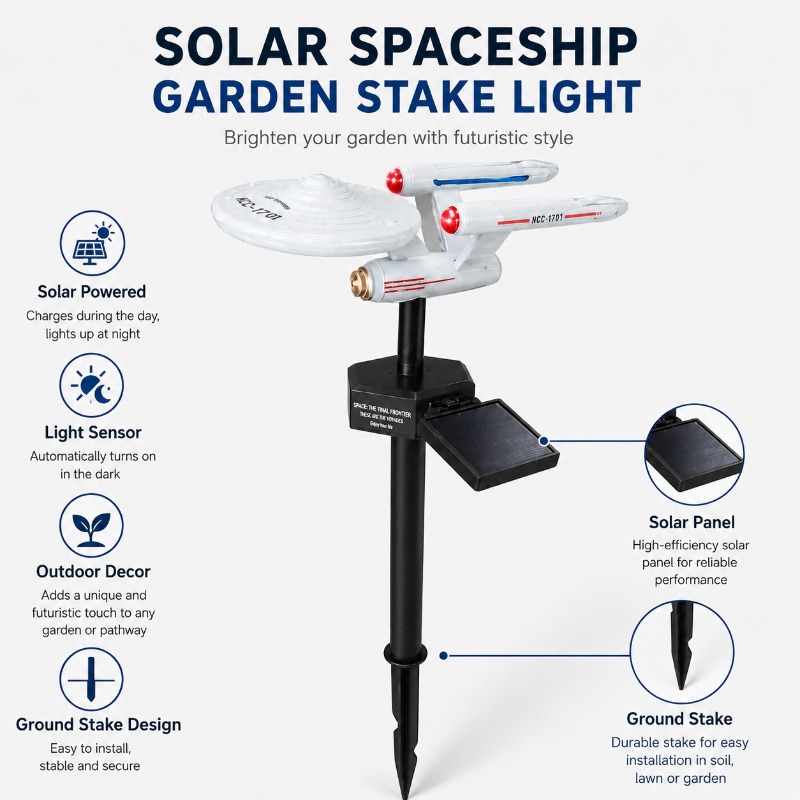 Star Trek USS Enterprise Solar - огляд і ціна Halo Outdoor Lighting