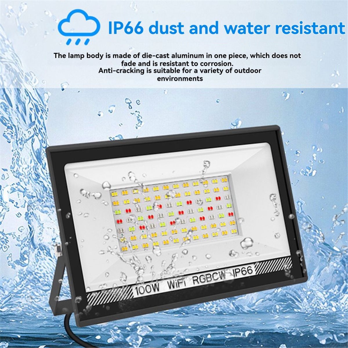 Nices 100W RGBCW LED Flood Lig - огляд і ціна Outdoor Lighting Uk