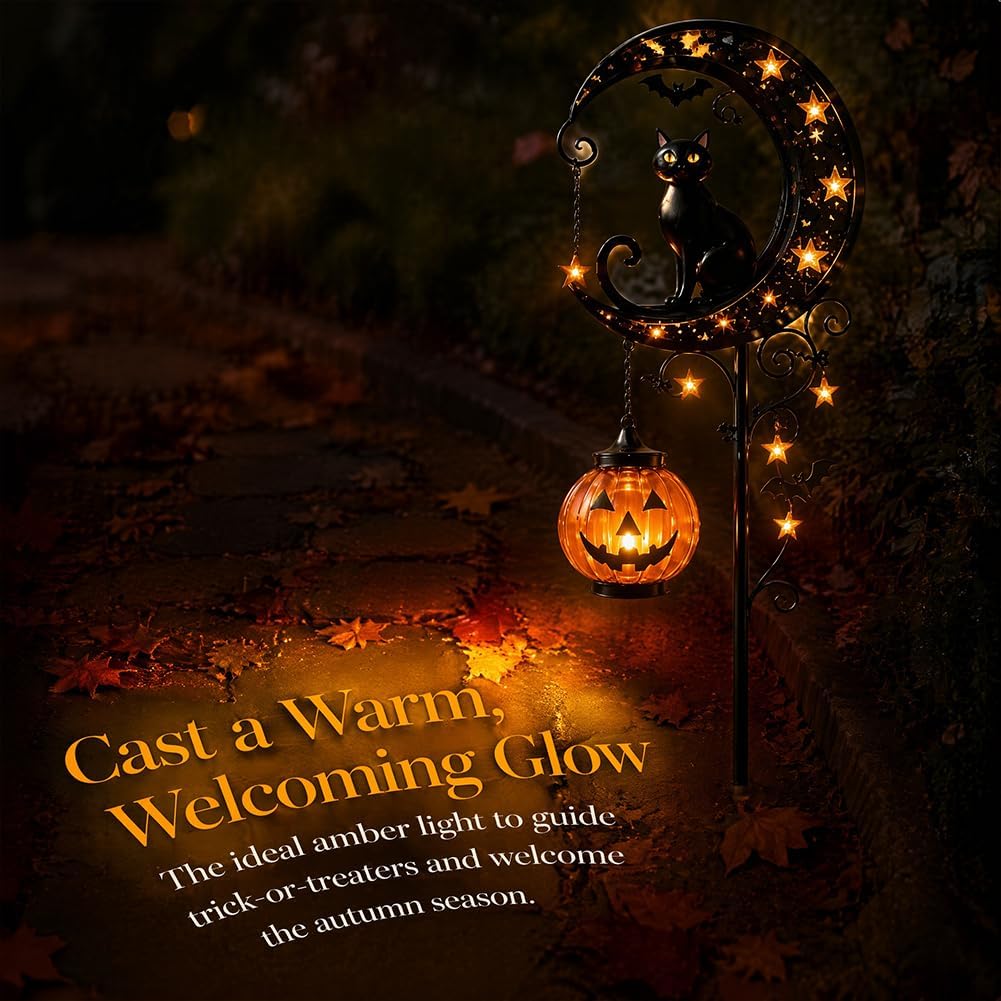 Solar Halloween Black Cat & Pu - огляд і ціна Outdoor Lighting Manufacturers