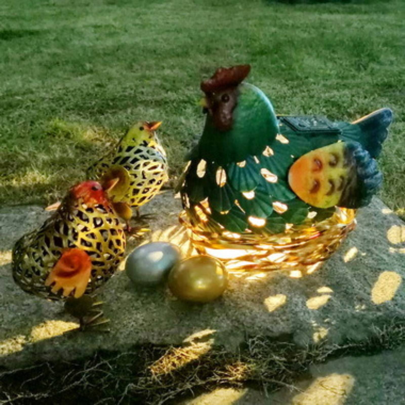 Solar Lantern Chicken Statue O - огляд і ціна Outdoor Lighting Yard Decoration