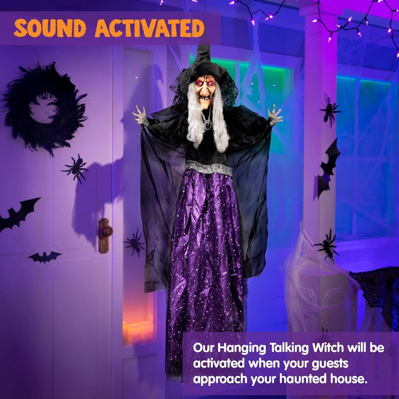47'' Animated Witch Halloween  - огляд і ціна Outdoor Lighting For Front Of House