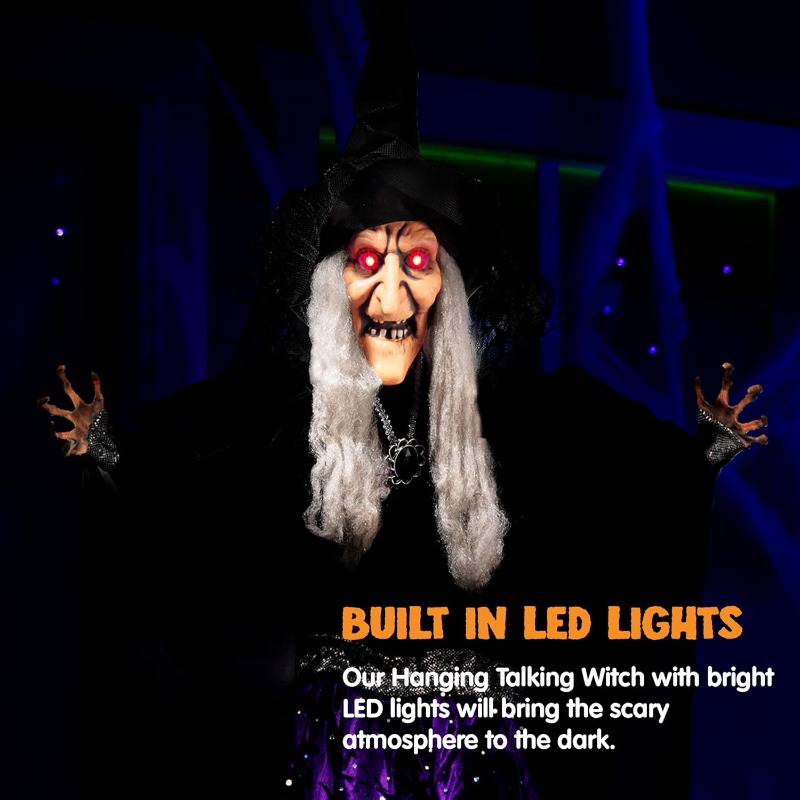 47'' Animated Witch Halloween  - огляд і ціна Outdoor Lighting For Front Of House
