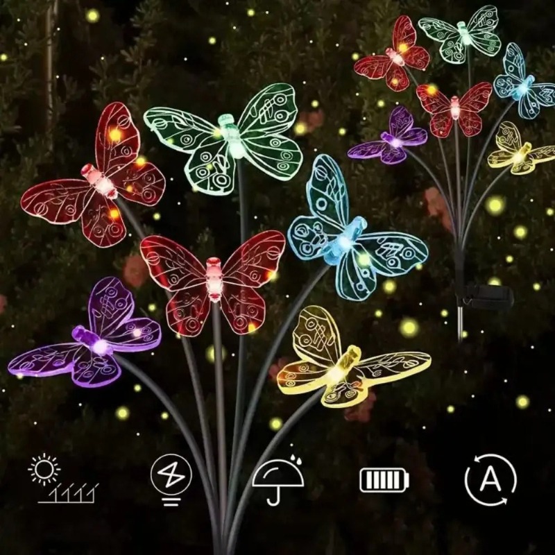 Solar Powered Butterfly Lights - огляд і ціна Outdoor Lighting For Patio