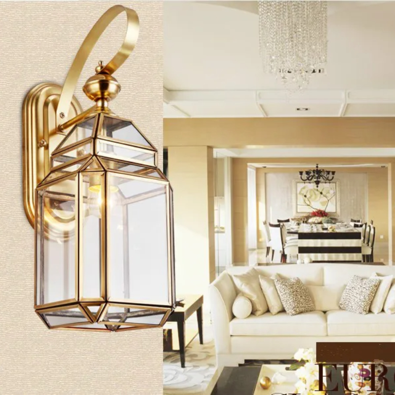 Modern Bronze Wall Lamp D17cm  - огляд і ціна Outdoor Lighting Brass