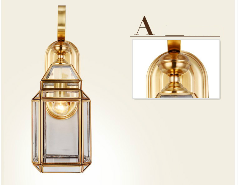 Modern Bronze Wall Lamp D17cm  - огляд і ціна Outdoor Lighting Brass