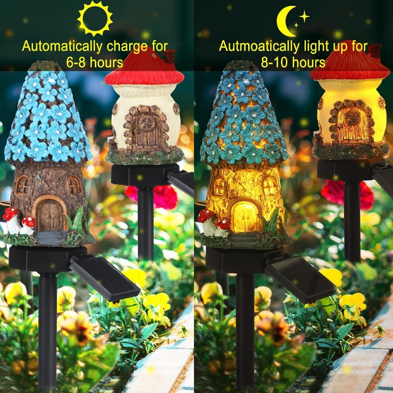 New Solar Resin Flower House L - огляд і ціна Outdoor Lighting For Front Of House