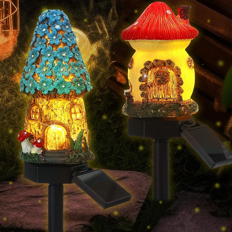 New Solar Resin Flower House L - огляд і ціна Outdoor Lighting For Front Of House