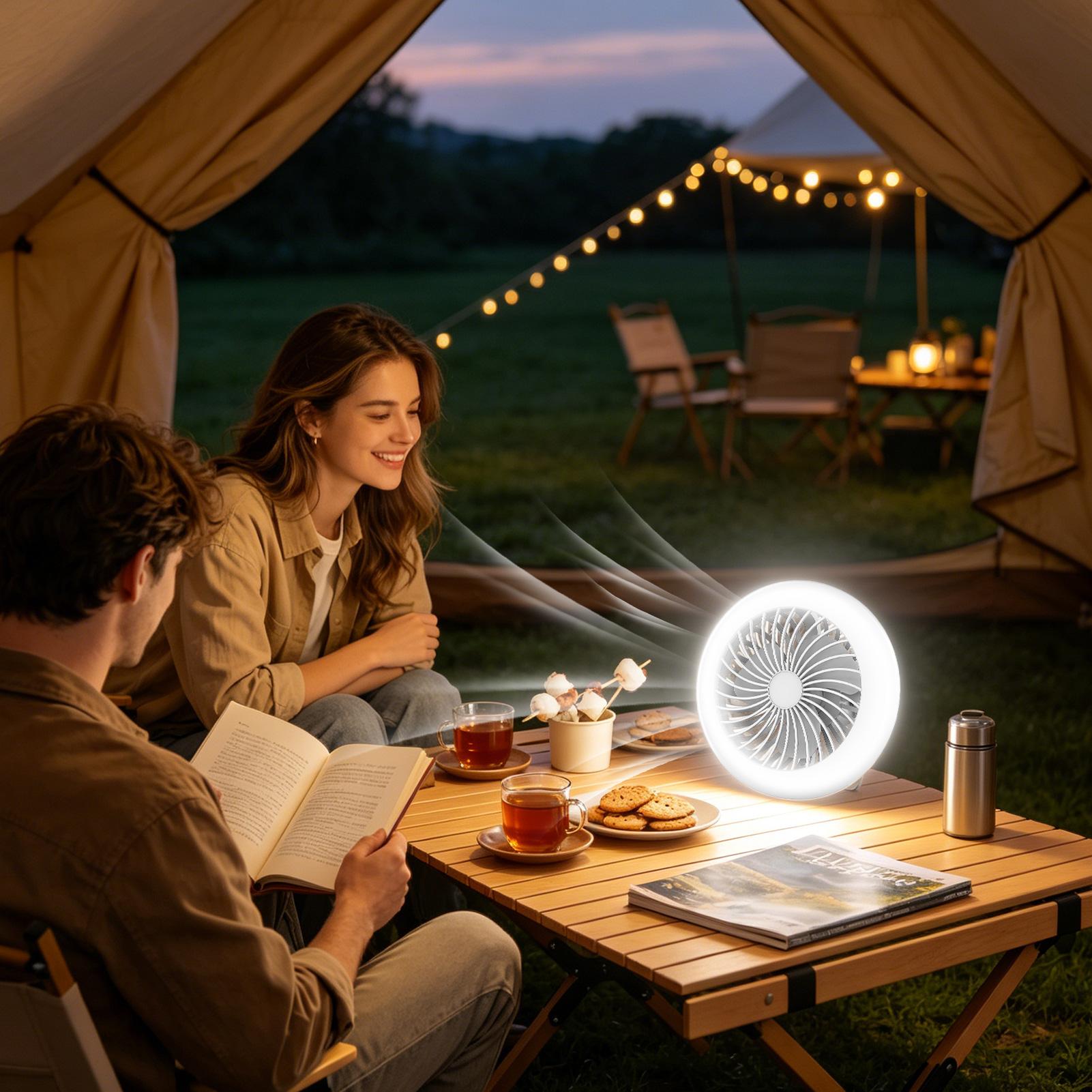 LED Camping Fan Rechargeable A - огляд і ціна Outdoor Lighting Garage