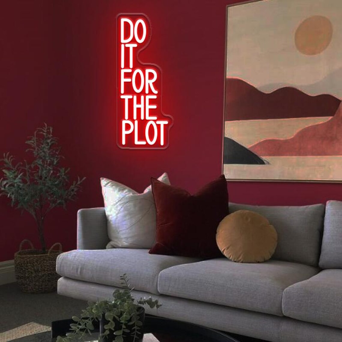 Do It For The Plot Neon Sign,M - огляд і ціна Outdoor Lighting Quotes