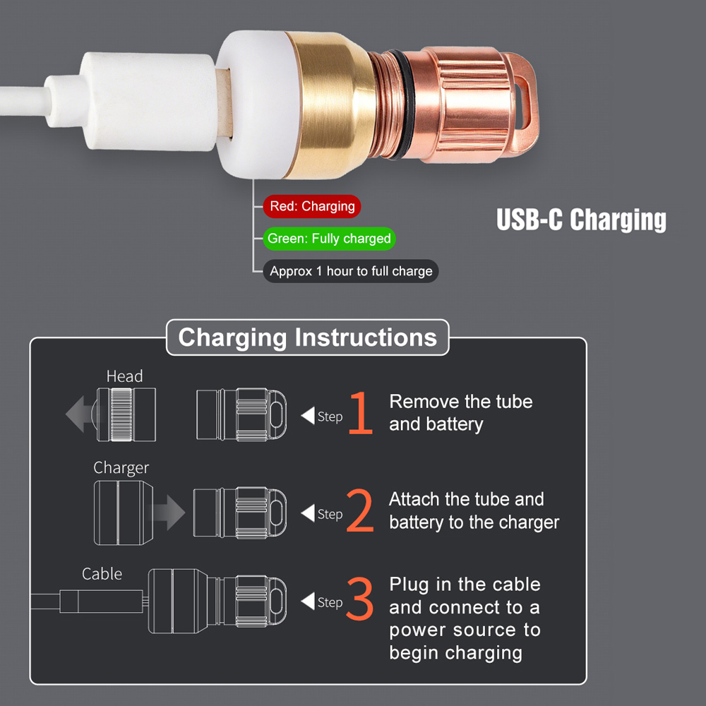 Copper Flashlight EDC LED Pock - огляд і ціна Outdoor Lighting Brass