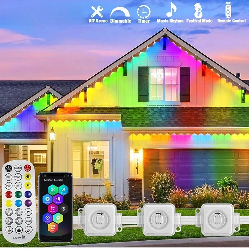 300FT Permanent Eaves LED Smar - огляд і ціна Outdoor Lighting For Front Of House