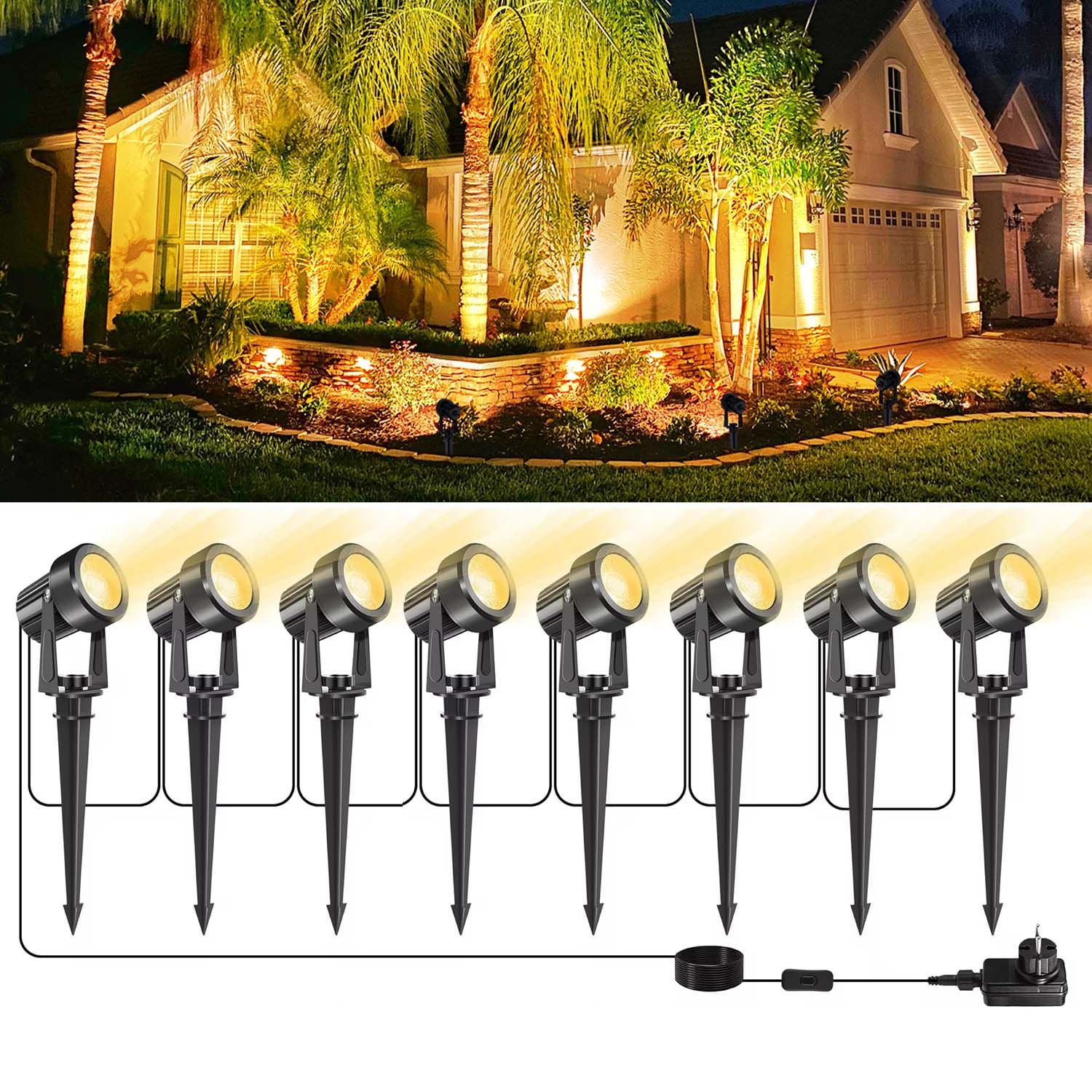 4/6/8LEDS 3000K Outdoor Spotli - огляд і ціна Outdoor Lighting Uk