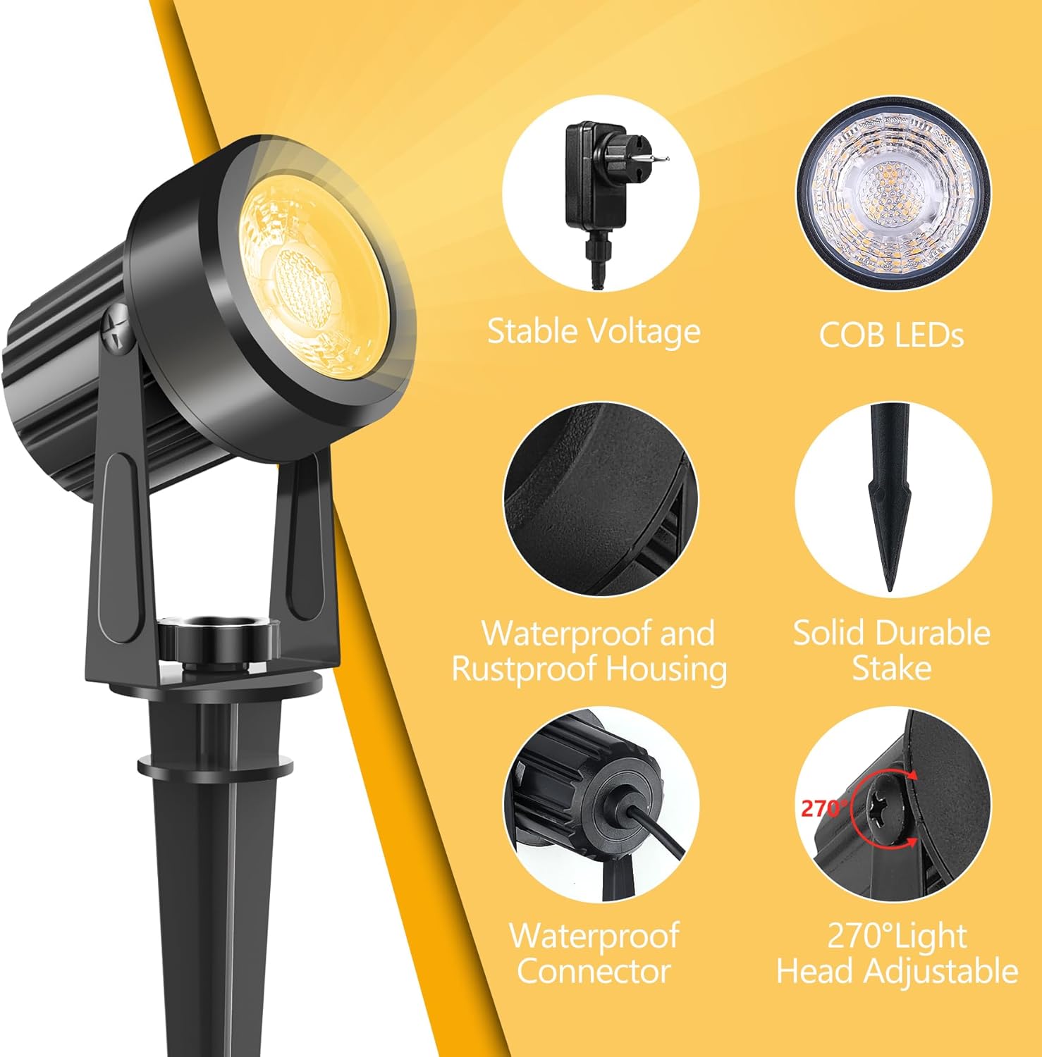 4/6/8LEDS 3000K Outdoor Spotli - огляд і ціна Outdoor Lighting Uk