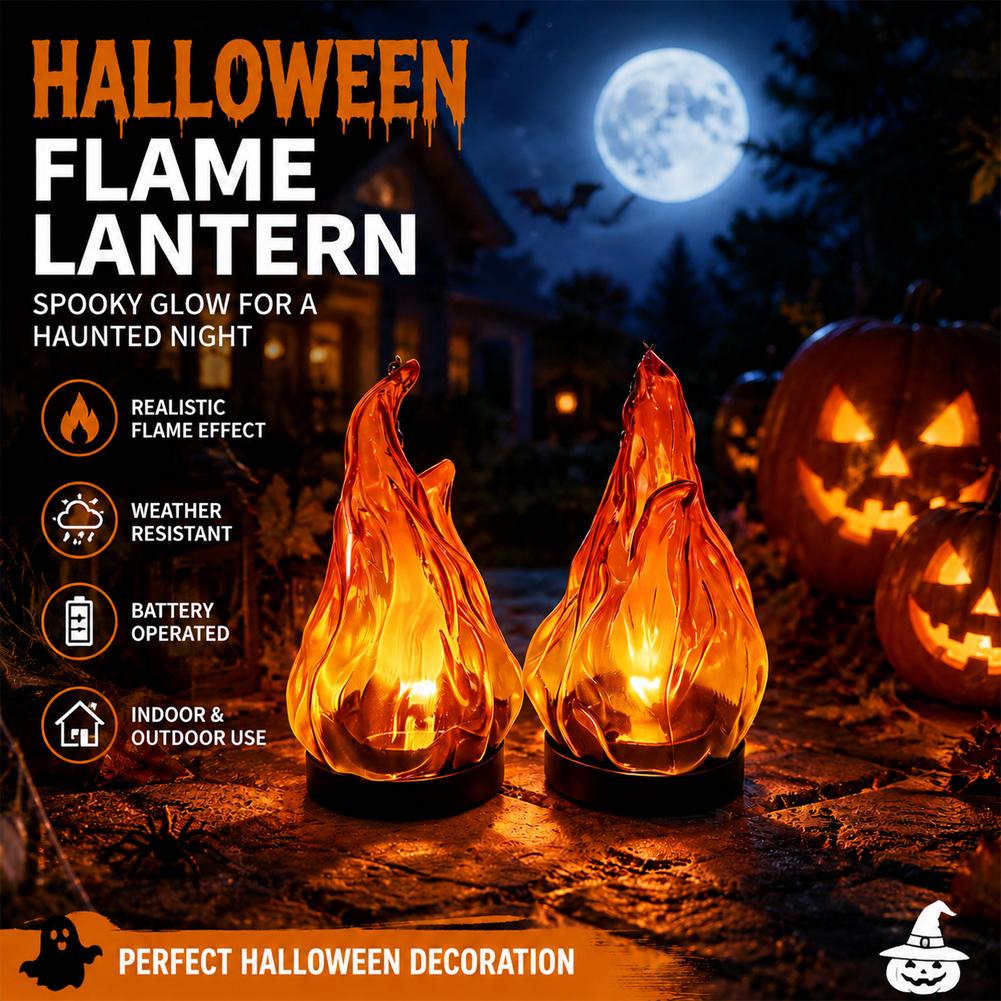 Solar Flame Hanging Lantern Li - огляд і ціна Outdoor Lighting Yard Decoration