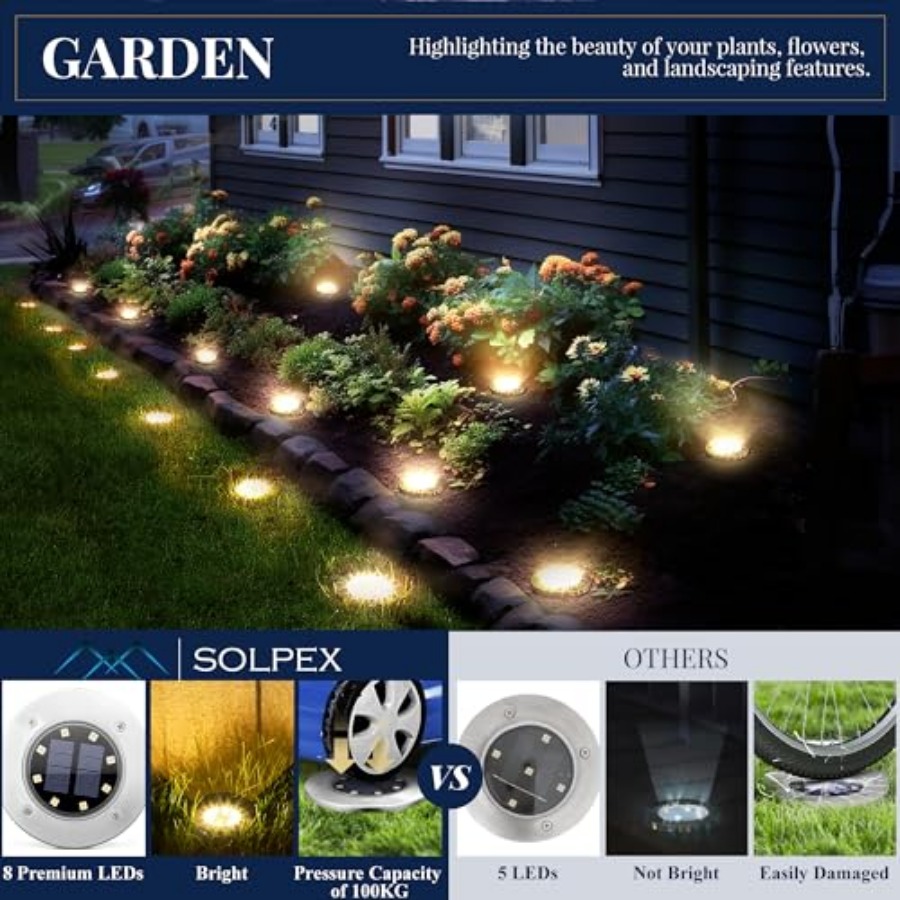 Solar Ground Lights Solar Ligh - огляд і ціна Outdoor Lighting For Patio