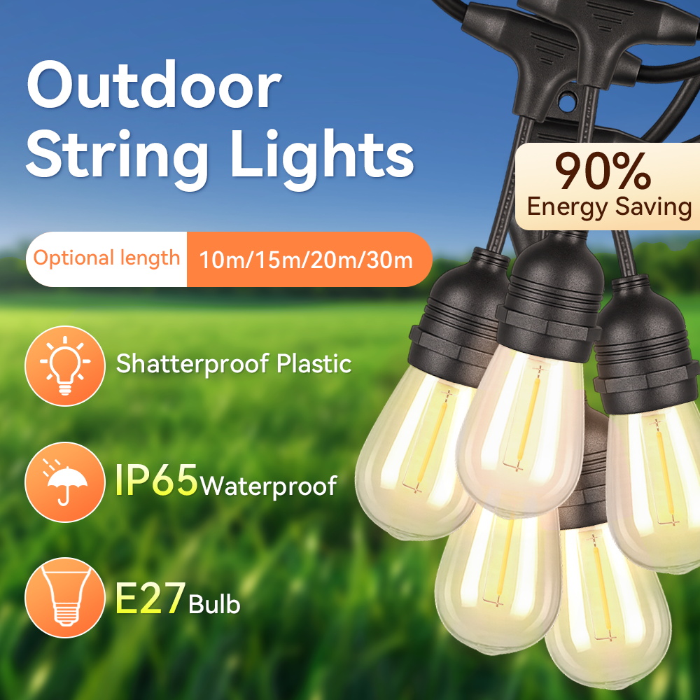 E27 Outdoor String Lights LED  - огляд і ціна Outdoor Lighting Uk