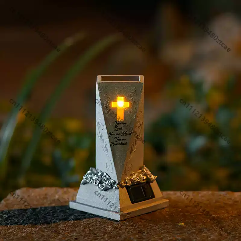 Solar Cross Angel Statue Tomb  - огляд і ціна Outdoor Lighting Brass