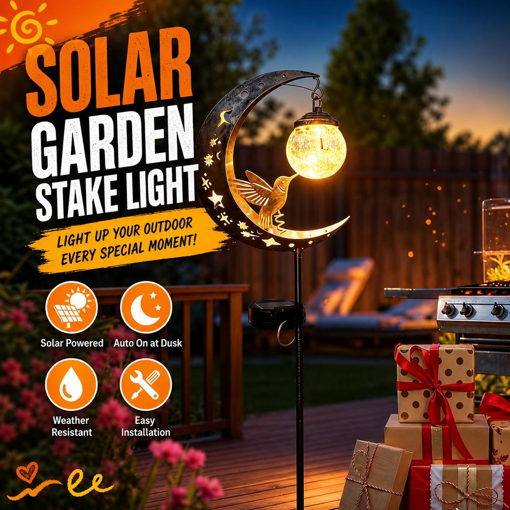 Solar Lawn Light Iron Hummingb - огляд і ціна Outdoor Lighting Yard Decoration
